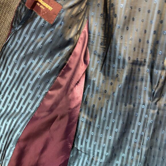 Johnston & Murphy Silk/Wool Blazer Large Tweed Geometric Grandpa Core Professor - Picture 15 of 16